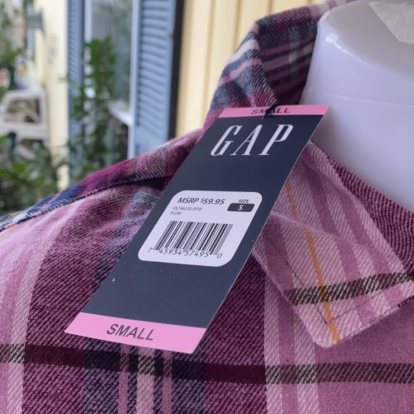 GAP boyfriend women’s flannel shirt - Picture 4 of 4